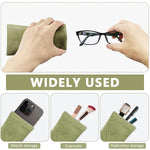 MAYCREATE Sunglasses Case for Travel with Squeeze Top Closure 9×18 cm PU Leather | 4 Pack