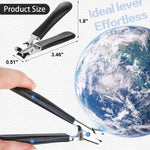 MAYCREATE Toenail Clipper for Thick Nails with 13mm Wide Jaw and 8cm Ergonomic PP Handle