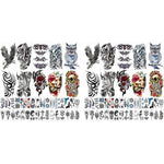 MAYCREATE Tattoo Sticker for Body Art with 42 Sheets Waterproof Designs for Men and Women