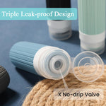 MAYCREATE Travel Bottles for Toiletries with Leakproof Flip Lid & 8pcs 90ml and 40ml Set | TSA Approved Silicone Containers