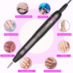 MAYCREATE Nail Drill Machine for Manicure and Pedicure with 20000rpm Speed and 25pcs Bits | Portable Electric Filer for Acrylic Gels and Callus Removal