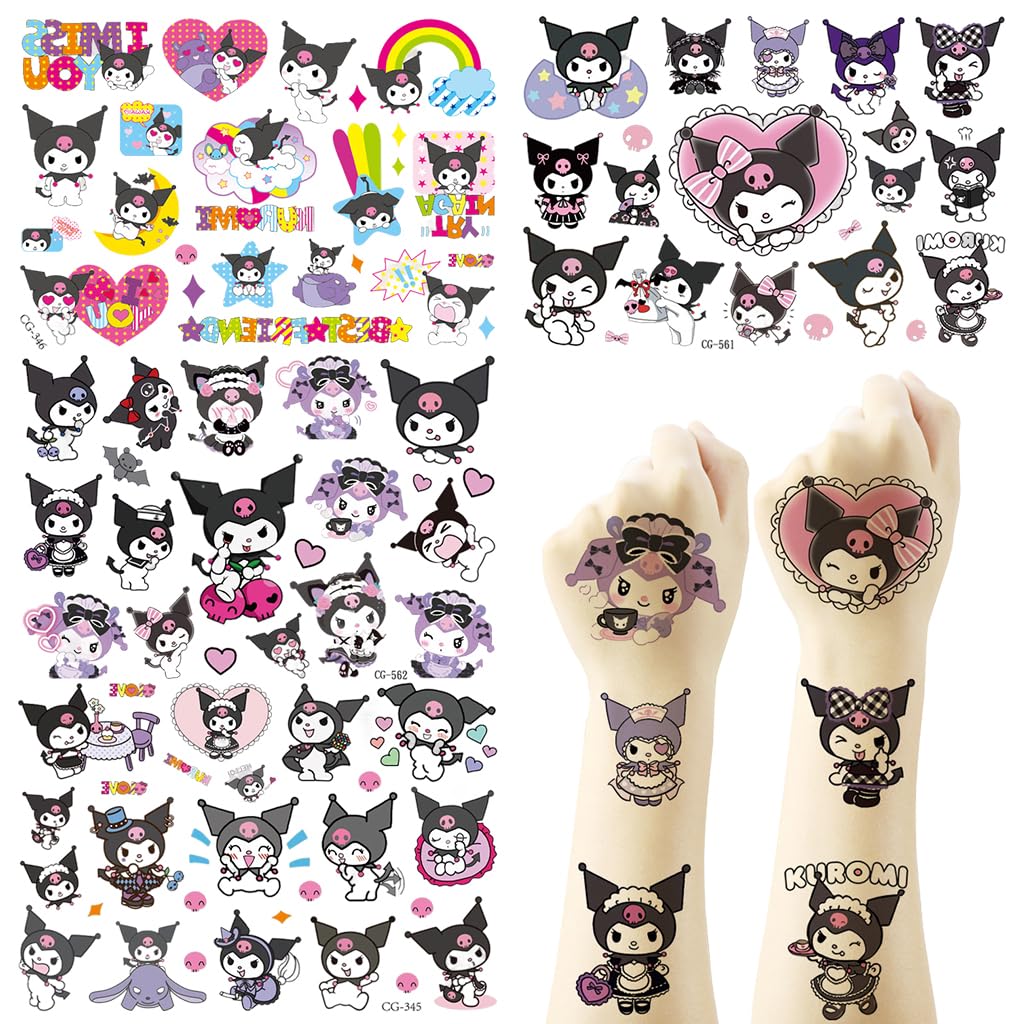 MAYCREATE® Kuromi Temporary Tattoo Stickers for Kids