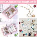 MAYCREATE Jewelry Storage Book with 60 Pockets for Necklaces Rings and Bracelets | Pink Organizer