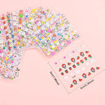 MAYCREATE Cartoon Rabbit Nail Art Stickers for DIY Kids Manicure with 30 Sheets | 3D Self-Adhesive Safe Decals