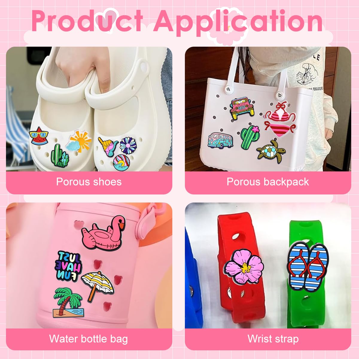 MAYCREATE Cartoon Clog Shoe Charms for Slippers featuring 35PCS PVC Set | Fun Gifts for Kids and Adults