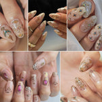 MAYCREATE 5D Embossed Nail Stickers for DIY Nail Art with Self-Adhesive Star Gems | 2PCS Set