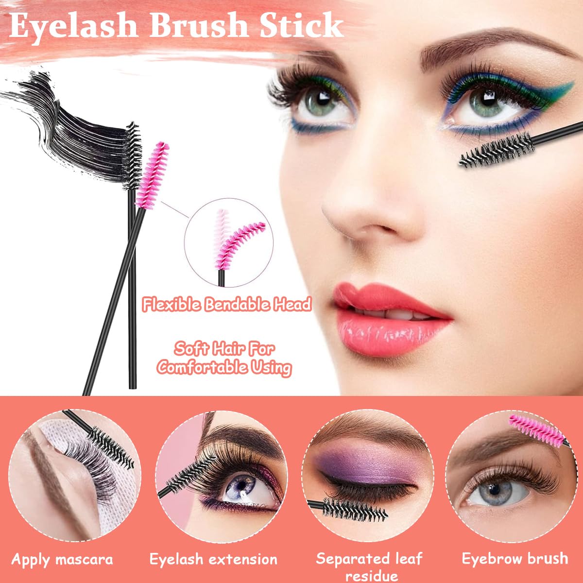 MAYCREATE Makeup Applicators Kit for Flawless Makeup with 114 pcs and Dual Head Mixing Wand