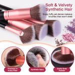 MAYCREATE Makeup Brush Set for Professional Use with 22PCS Tools and Ergonomic Wooden Handles