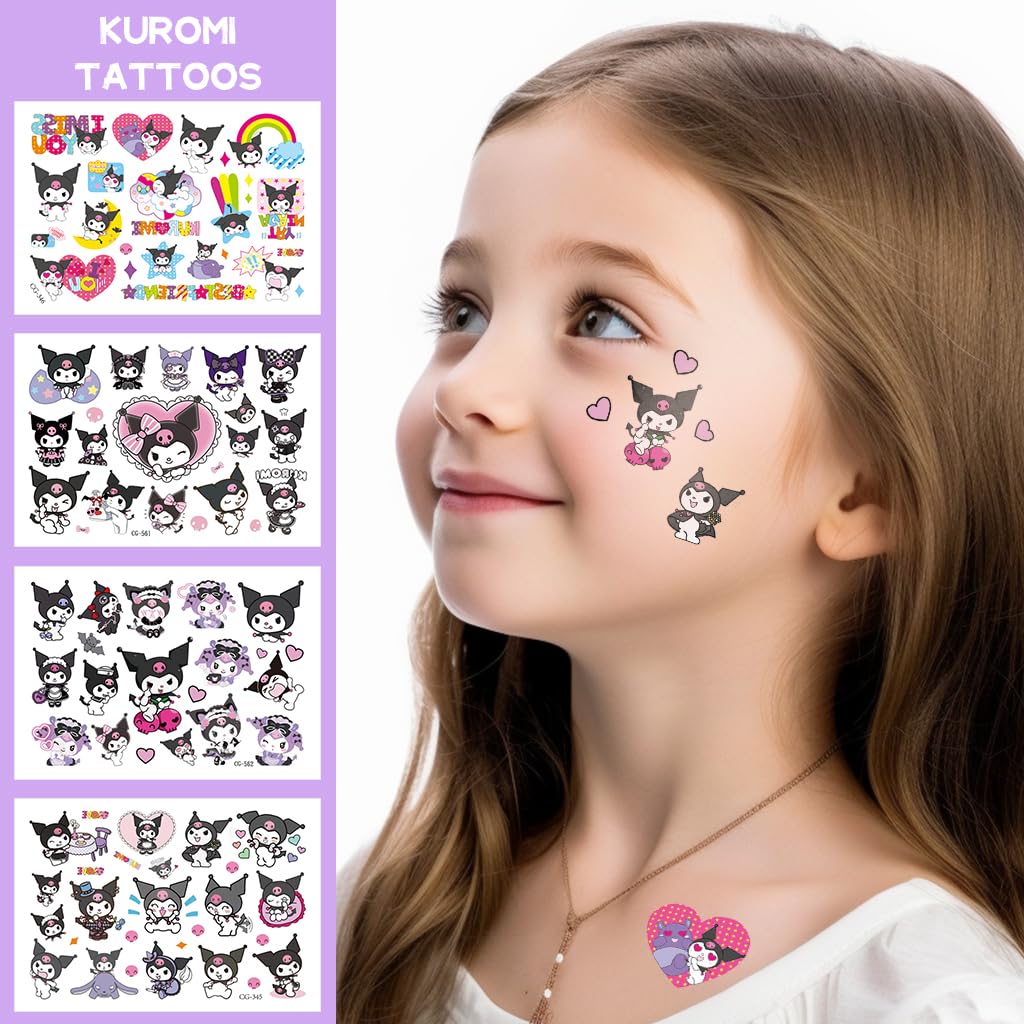 MAYCREATE® Kuromi Temporary Tattoo Stickers for Kids