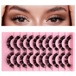 MAYCREATE® 80PCS Fluffy Cluster Lashes Natural Strips, Eyelash Extension DIY Lash Clusters Wispy Individual Lashes Eyelash Clusters D Curl Lash Extension Cluster Eyelashes, Style B