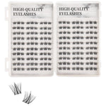 MAYCREATE® Self Adhesive Eyelashes Eye Lashes for Women, Natural Lash Clusters Eyelash Extensions Invisible Band Individual Lashes C-Curly DIY Lash Extension