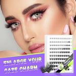 MAYCREATE Self Adhesive Eyelash Clusters 100 pcs with Pre Glued Strips for Natural Look