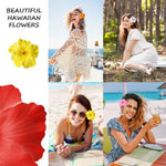 MAYCREATE Flower Hair Clips for Women featuring 5pcs 3.7 in Fabric Blooms | Beach Styling Accessory