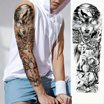 MAYCREATE Temporary Tattoo for Men with 6 Large 48cm x 17cm Sheets | Waterproof & Hypoallergenic