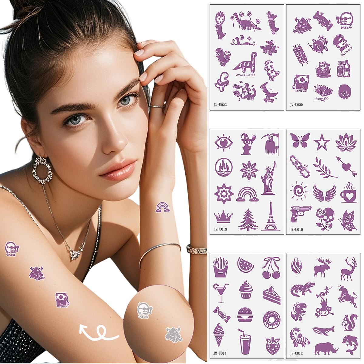 MAYCREATE® UV Detection Stickers for Sunscreen - 69 Count UV Detection Stickers, Know When to re-Apply Sunscreen, Sun Protection Reminder for Parents Adults Kids