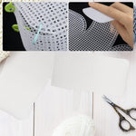 MAYCREATE Mesh Clear Plastic Canvas Sheets for DIY Sewing Bags with 100 Clips | White Craft Kit