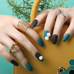 MAYCREATE Press on Nails Set for DIY Nail Art with 12 Colors 288pcs ABS Almond Tips | Women