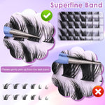 MAYCREATE Cat Eyelash Clusters for DIY Makeup with Fluffy Winged Style and 14 Rolls Supply