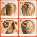 MAYCREATE Bobby Pins Set for Updos with 300 pcs Pins and Rubber Ties | Brown Metal for Women