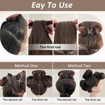 MAYCREATE Heatless Hair Curler for Overnight Curls with Jumbo Foam Rods and Satin Rollers | Brown Set for Women Styling