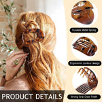 MAYCREATE Womens Hair Claw Clips for Half-Up Styles with Round Duckbill Design | 4Pcs Acrylic Set