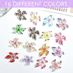 MAYCREATE Nail Charms for DIY Nail Art featuring 24PCS 3D Alloy Hearts Stars & Bows | Reusable Rhinestone Decorations