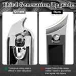 MAYCREATE® 2pcs Slanted Nail Clipper Heavy Duty Stainless Steel Nail Clipper Portable Angled Nail Clipper for Fingernails Toenails No Splash Nail Clipper for Thick Toenails and Ingrown Nails