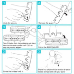 MAYCREATE Back Shaver for Men with 17.5 in Foldable Handle and Screw Fixed Blade Head | Wet or Dry Body Hair Removal