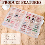 MAYCREATE Nails Storage Box for Press On Nails with 60 Sticky Strips and Clear 24 Set Organizer Case
