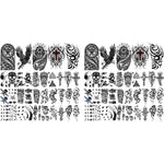 MAYCREATE Temporary Tattoo Stickers for Men with Waterproof Beast Designs 35 Sheets | DIY Body Art