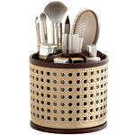 MAYCREATE® 360° Rotating Makeup Brush Holder Makeup Skincare Storage Organizers Countertop for Women Vanity Desk Bathroom