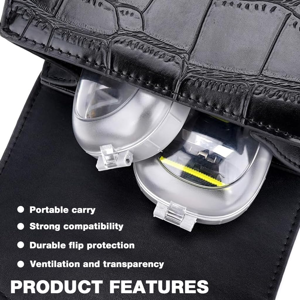 MAYCREATE Razor Storage Case for Travel with Ventilated Flip-up Lid | Clear Universal Fit Box