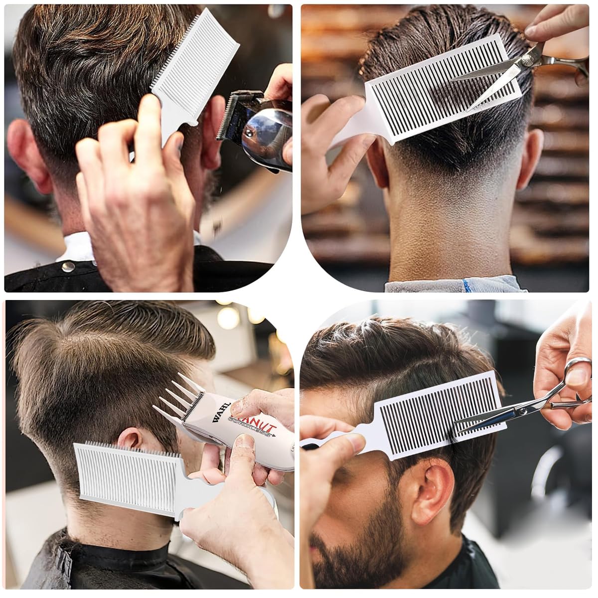 MAYCREATE Barber Fade Comb for Men with Ergonomic Curved Back and ABS Teeth | Ideal for Salon & Home Haircuts