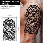 MAYCREATE Temporary Tattoo Stickers for Men with Waterproof Beast Designs 35 Sheets | DIY Body Art