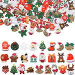 MAYCREATE 100Pcs Mini Christmas Resin Charms for DIY Crafts Christmas Resin Home Decor Window Resin Charms Home Decor Christmas Ornaments for Door, DIY Crafts, Wall