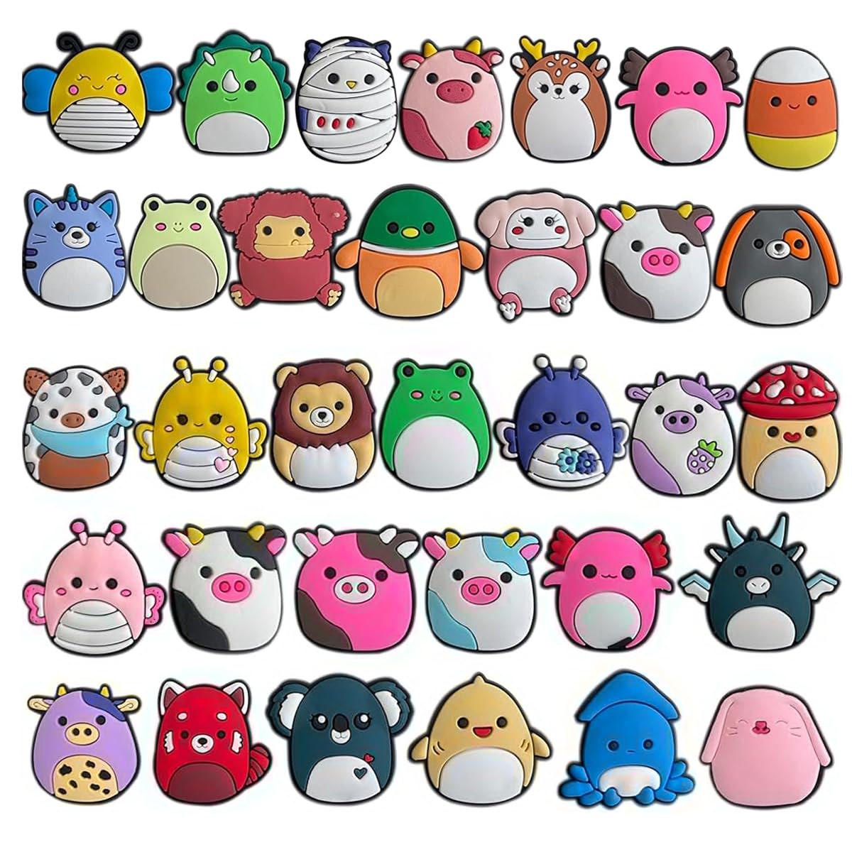 MAYCREATE Shoe Charms for Kids and Adults featuring 36 pcs easy snap PVC designs | Fun Gifts