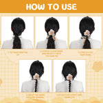 MAYCREATE Telephone Wire Hair Band Set for Girls with 7cm Spiral Design | 4pcs Flower Hair Ties