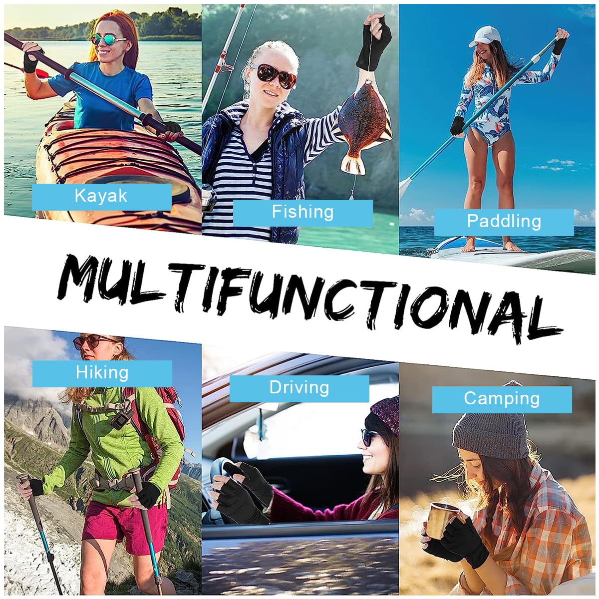 MAYCREATE UV Protection Gloves for Gel Nail Lamp with UPF 50+ Lycra Fabric | Pack of 2