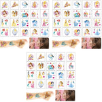 MAYCREATE Princess Temporary Tattoos for Kids with Waterproof Design 20 Sheets 60 PCS | Fun Party Stickers