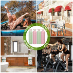 MAYCREATE Travel Bottle Kit for Toiletries with Leakproof Flip Lid and 260 ml PE Bottles | Refillable Set for Lotion and Shampoo