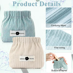 MAYCREATE Makeup Pouch 2Pcs Set for Travel and Daily Use featuring Easy Squeeze Open | 13x5x12cm Soft Corduroy Organizer for Women