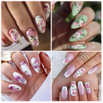 MAYCREATE Nail Art Stickers for DIY Floral Designs with 9 Sheets Self‑Adhesive Decals | Waterproof Nail Decor for Women and Girls