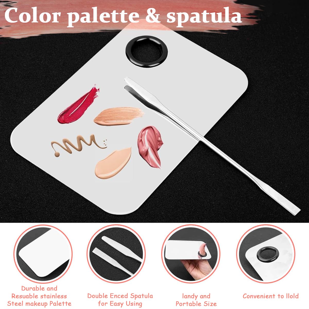 MAYCREATE Makeup Applicators Kit for Flawless Makeup with 114 pcs and Dual Head Mixing Wand