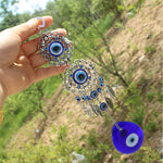 MAYCREATE Evil Eye Hanging for Home Om Nazar Battu for Home Protection, Good Luck and Prosperity, Amulet Wall Hanging Home Decor Protection Blessing Housewarming Birthday Gift