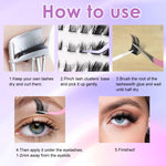 MAYCREATE Cat Eyelash Clusters for DIY Makeup with Fluffy Winged Style and 14 Rolls Supply