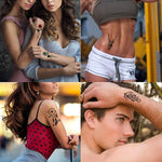 MAYCREATE Tattoo Sticker for Body Art with 42 Sheets Waterproof Designs for Men and Women