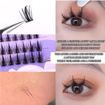 MAYCREATE False Eyelash Extensions Kit featuring 160 pcs Mixed 11–13 mm Lash Clusters for Women | Natural Curl DIY Home Use