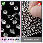 MAYCREATE Face Gems Rhinestones Stickers Kit for Makeup and DIY Crafts with Tweezer | 4 Sheet Self Adhesive Acrylic Jewels for Festival Nails Hair and Clothes