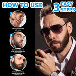 MAYCREATE Beard Pencil Filler with 2 Pen Nibs and Brush for Natural Beard Shaping | Coffee