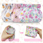 MAYCREATE Small Pouches for Women for Travel and Daily Use featuring Self Closing Design | 3pcs 13×13cm Oxford Cloth Makeup Bags